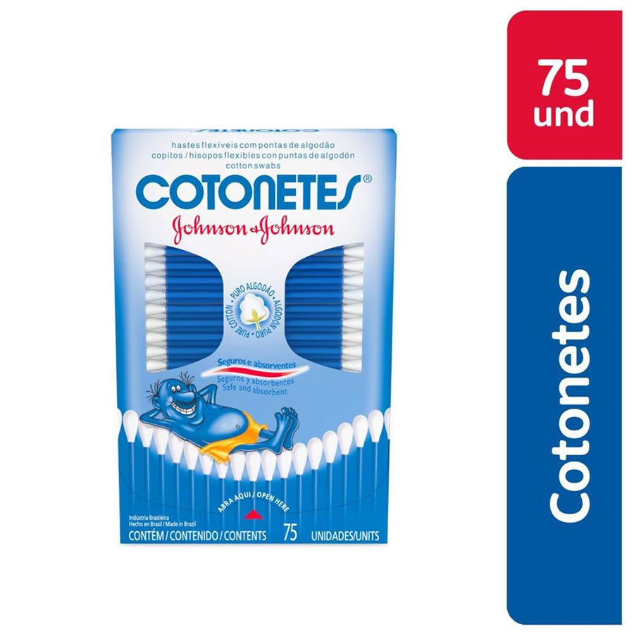 Imagen de Cotonete johnson&johnson plegadiza 75 u