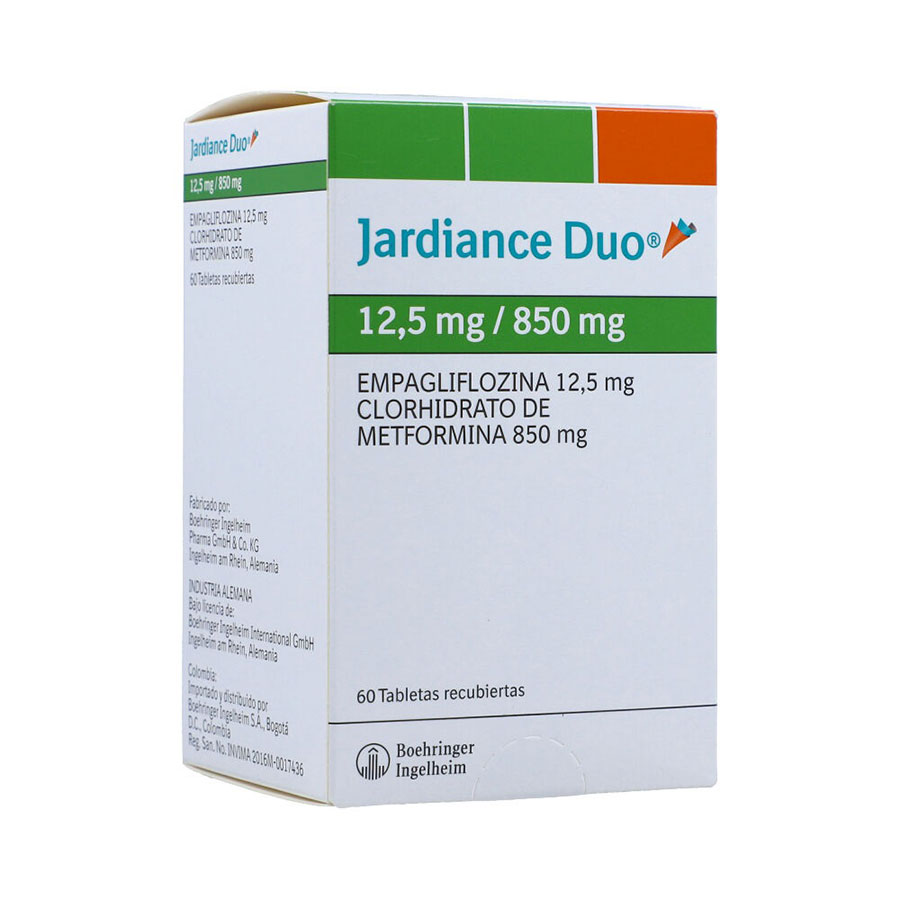 Imagen para  JARDIANCE 12,5 mg x 850 mg BOEHRINGER INGELHEIM  x 60 Duo Comprimidos                                                           de Pharmacys