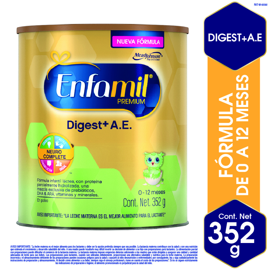 Imagen de Fórmula infantil enfamil premium digest + ae lata de 352g