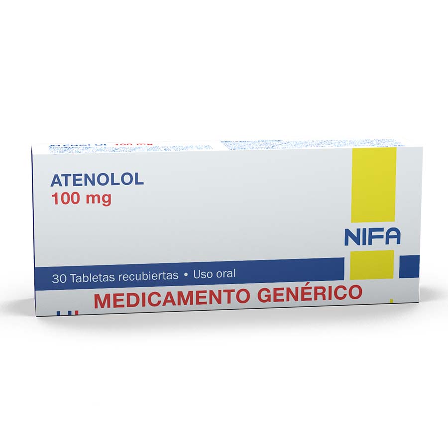 Imagen para  ATENOLOL 100 mg GARCOS x 30 Tabletas Recubiertas                                                                                de Pharmacys