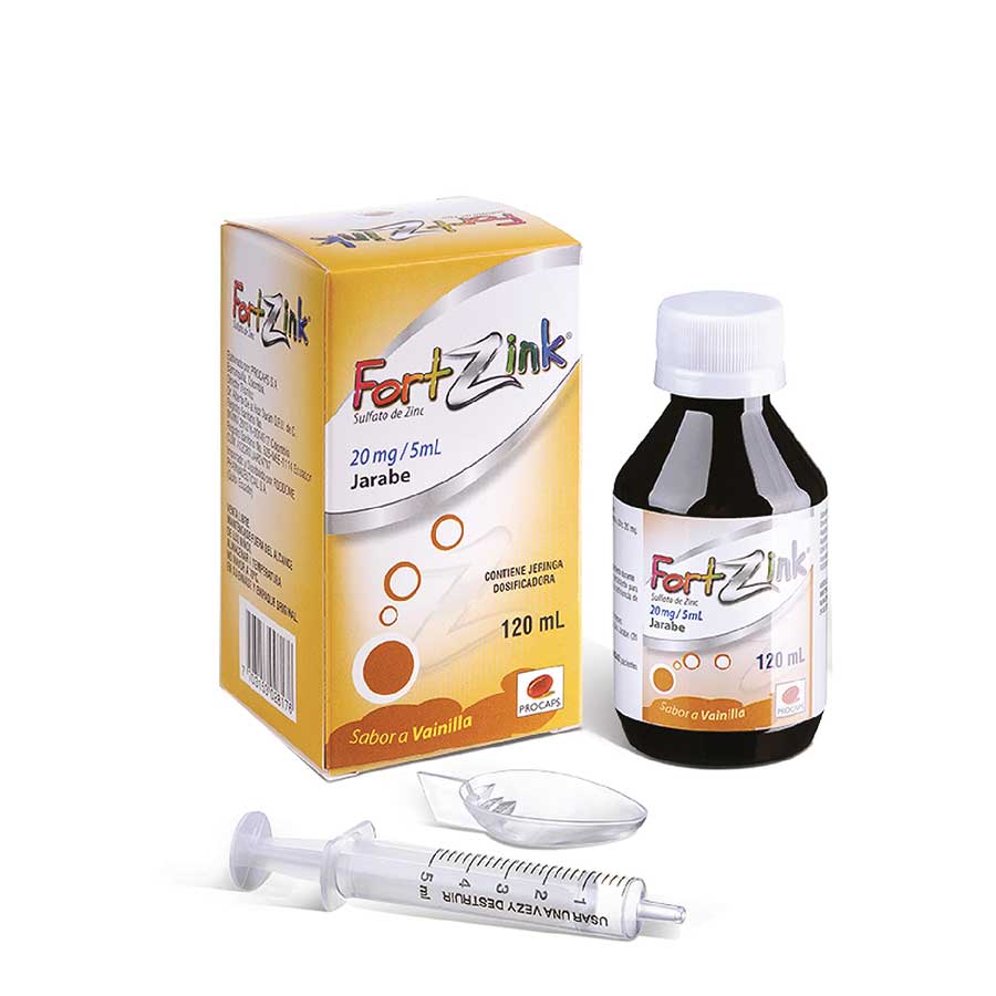 Imagen de Fortzink vainilla 20 mg/5 ml jarabe 120 ml