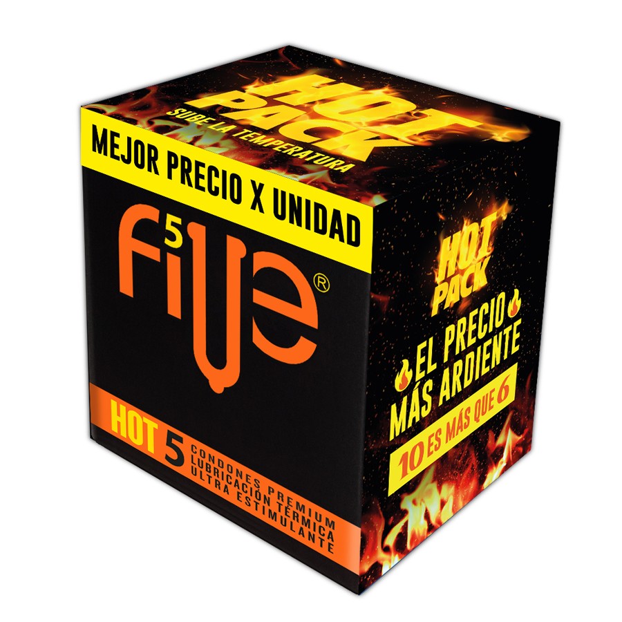Imagen de Preservativo five hot pack plus 10 unidades