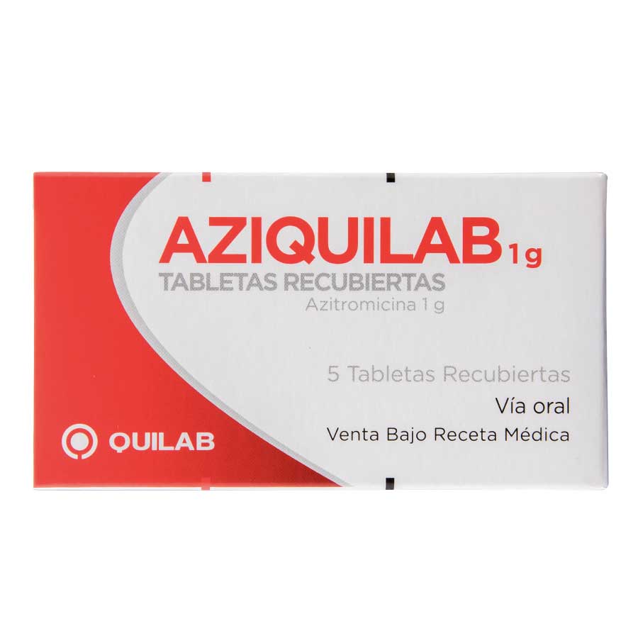 Imagen para  AZIQUILAB 1 g x 5 Tabletas Recubiertas                                                                                          de Pharmacys