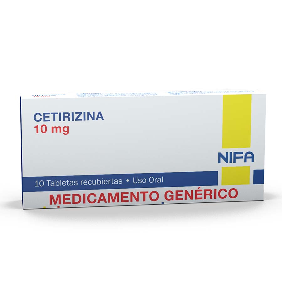 Imagen para  CETIRIZINA 10 mg GARCOS x 10 Tabletas Recubiertas                                                                               de Pharmacys