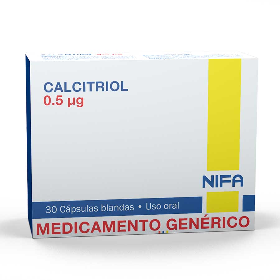 Imagen de Calcitriol 0.5ug garcos - nifa genericos cápsulas blandas