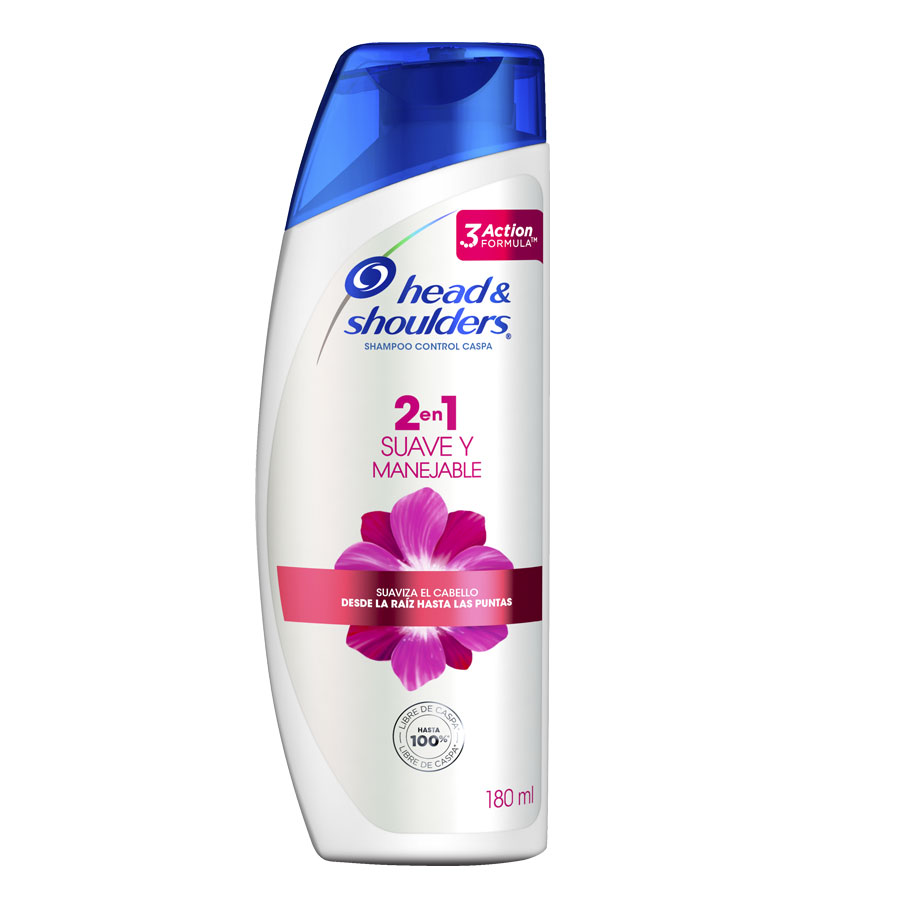 Imagen de Shampoo head&shoulders suave y manejable 2 en 1  180 ml