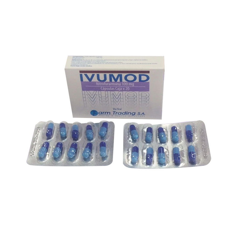 Imagen para  IVUMOD 100 mg FARMTRADING x 20 Cápsulas                                                                                        de Pharmacys