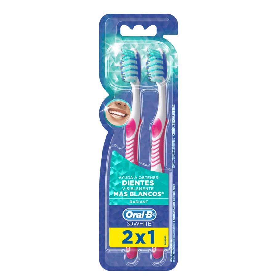 Imagen de  Cepillo Dental ORAL-B 3D White 97459 2 unidades