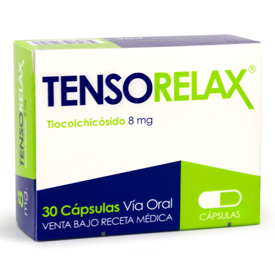 Imagen de  TENSORELAX 8 mg ITALFARMA x 30 Forte Cápsulas