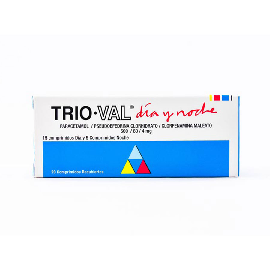 Imagen para Trioval 500/60mg ecuaquimica - saval comprimidos día noche                                                                      de Pharmacys