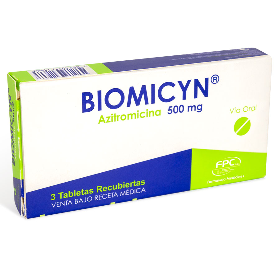 Imagen para  BIOMICYN 500 mg FARMAYALA x 3 Tableta                                                                                           de Pharmacys