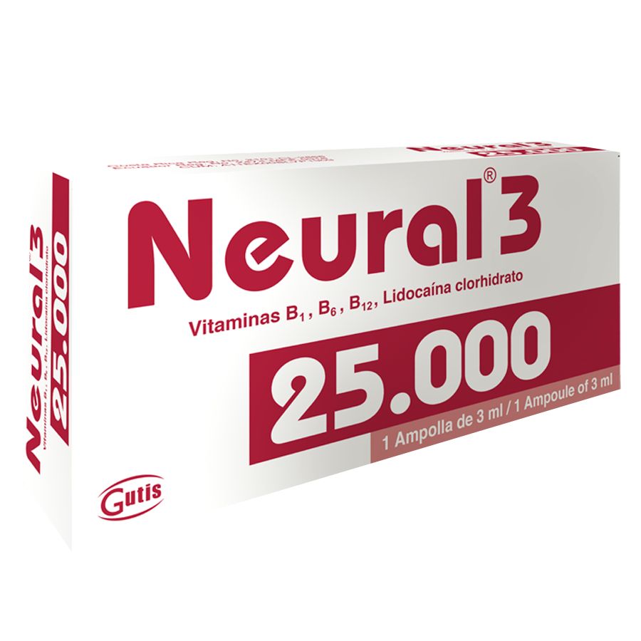 Imagen de Neural 25000mcg gutis ampolla inyectable