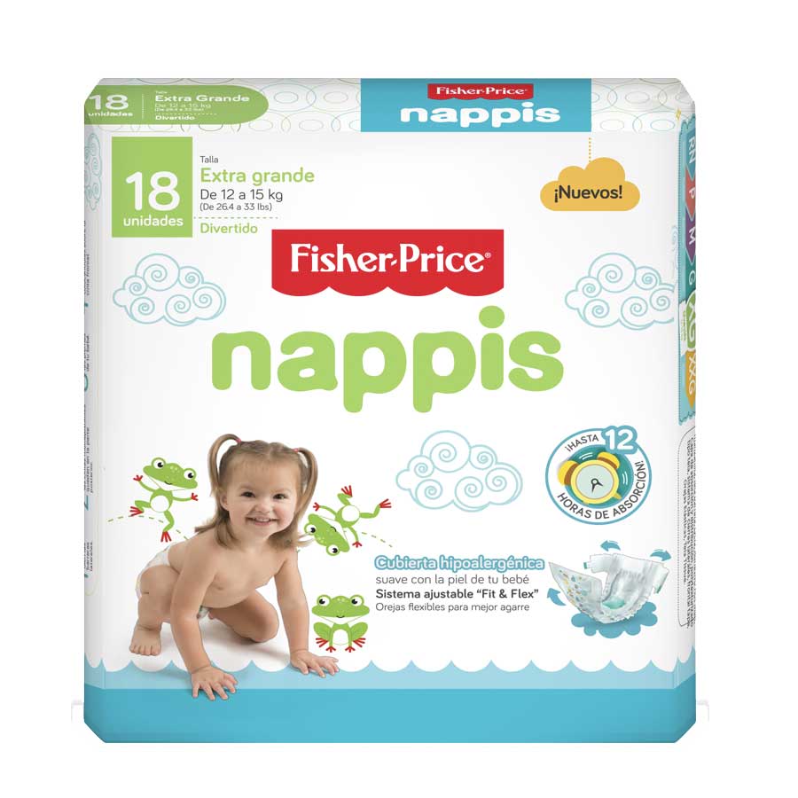 Imagen de Pañal fisher-price x-large 18 unidades