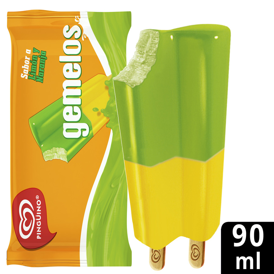 Imagen de Helado pingüino gemelo naranja