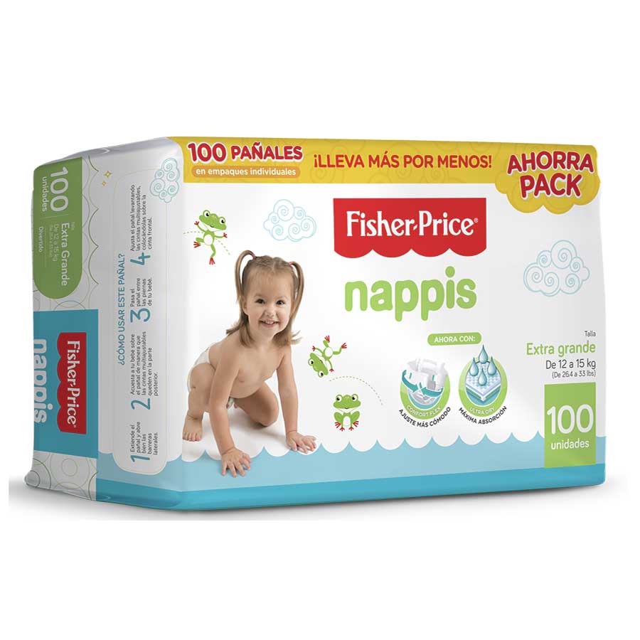 Imagen de Pañal fisher-price x-large 100 unidades