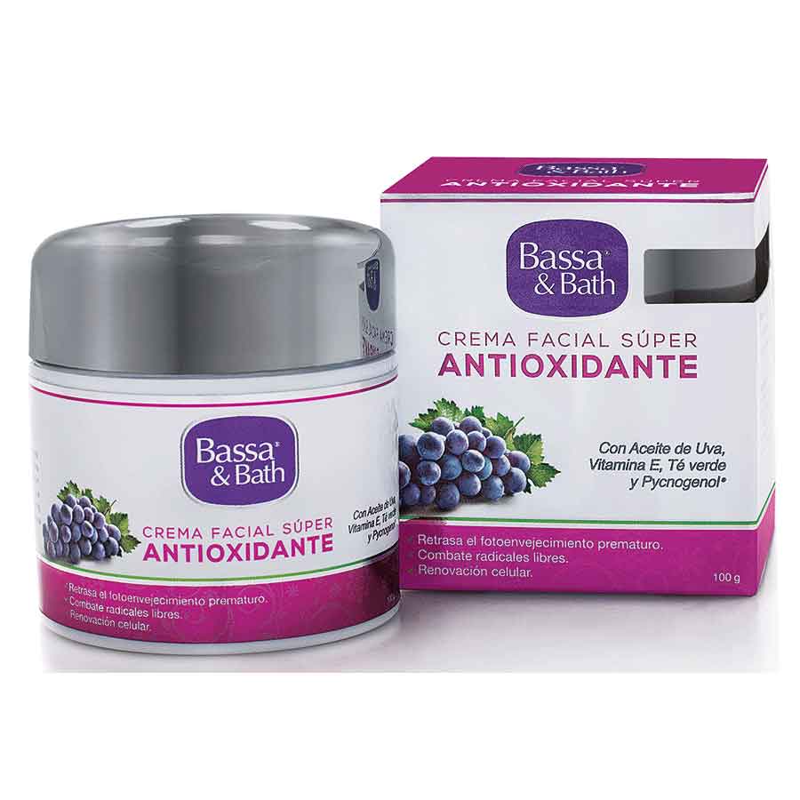 Imagen de Crema hidratante bassa & bath súper antioxidante uva 100 g