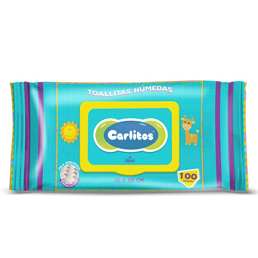 Imagen de Toallita húmeda carlitos 100 unidades