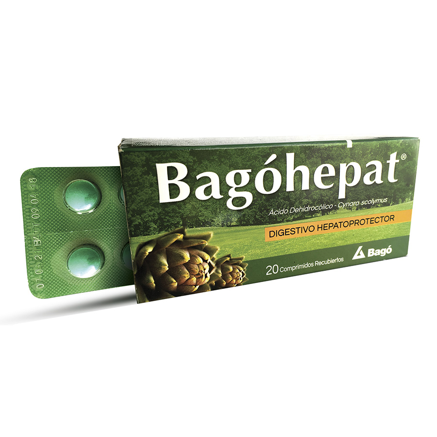 Imagen de Bagohepat menta 100 mg x 100 mg comprimidos x 20