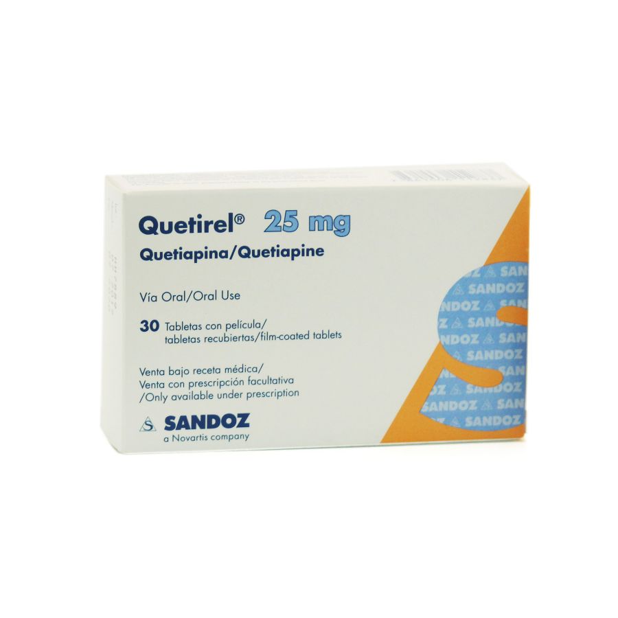 Imagen de  QUETIREL 25 mg DYVENPRO x 30 Tableta Recubierta