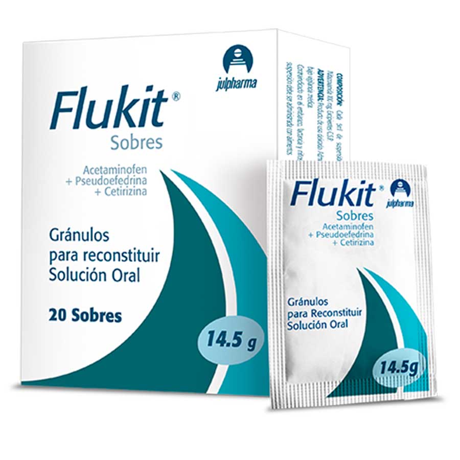 Imagen para  FLUKIT 500 x 60 mg x 14.5 g x 20 en Polvo                                                                                       de Pharmacys