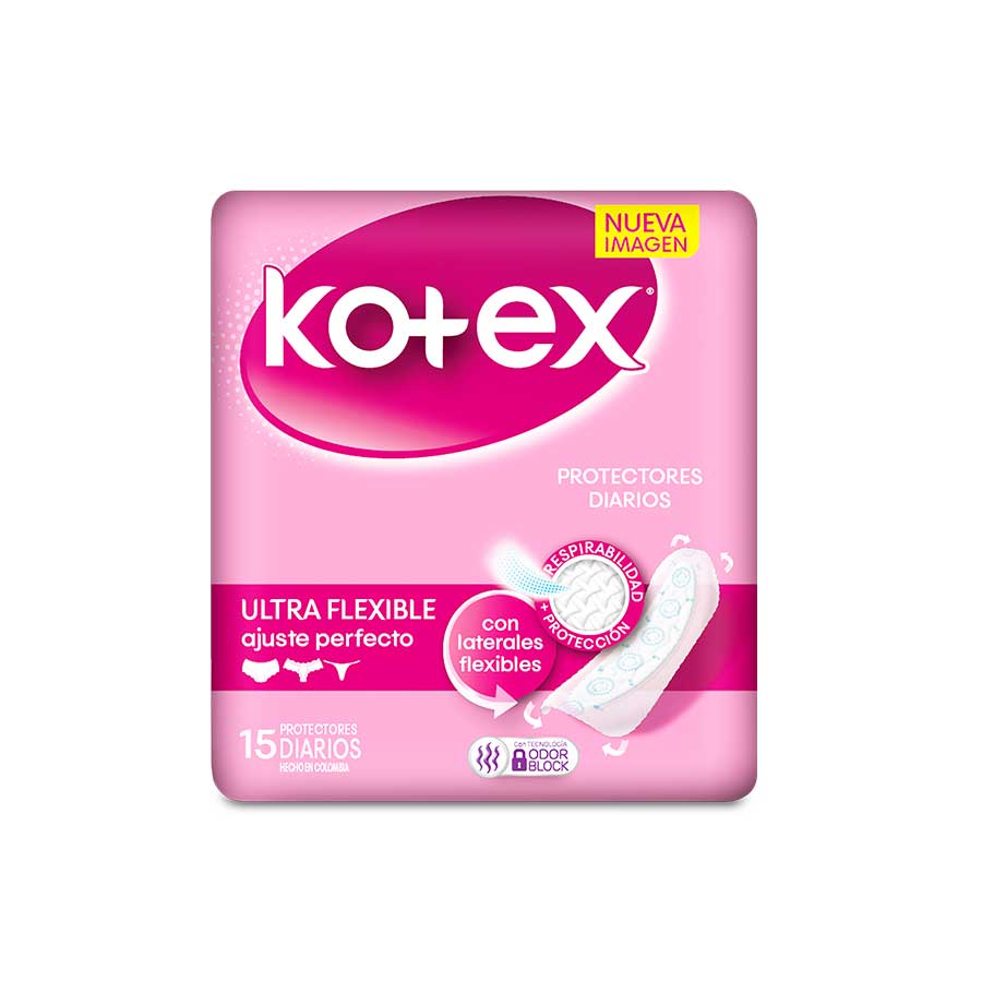 Imagen de Protectores diarios kotex ultra flexible 15 unidades