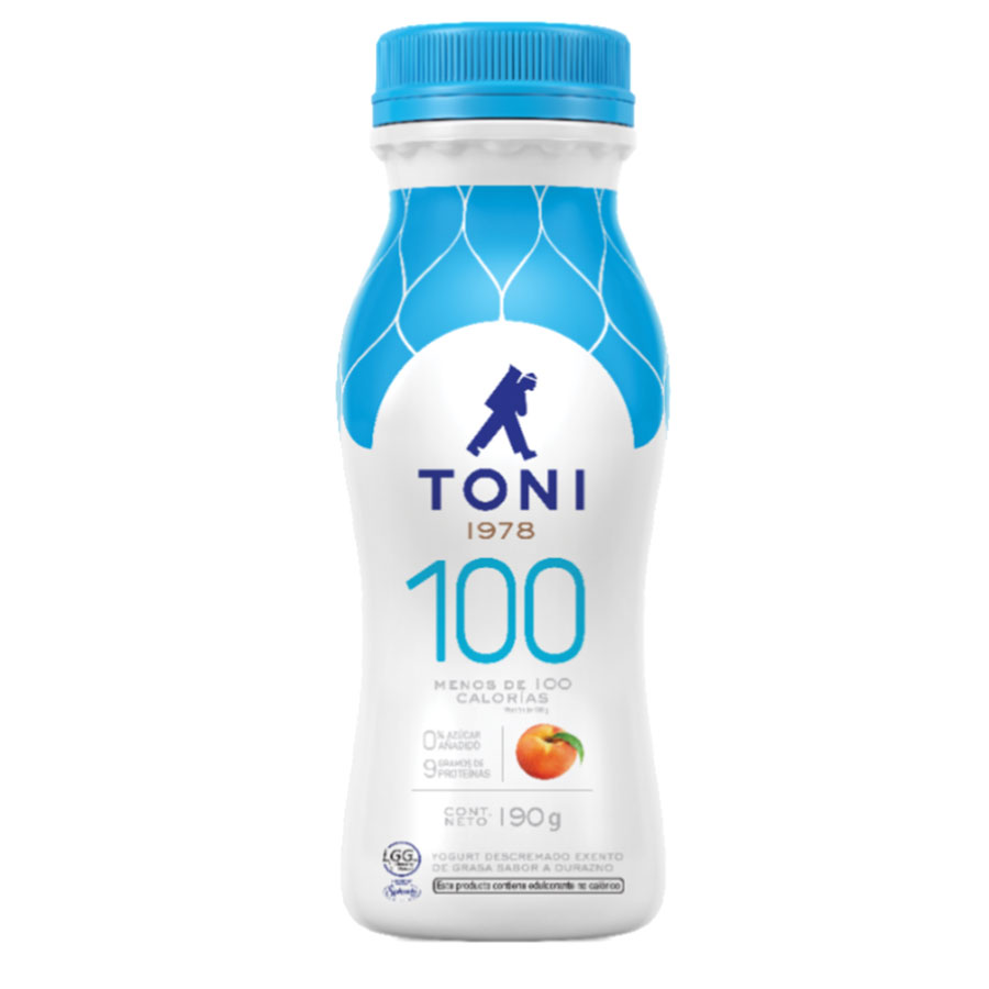 Imagen de  Yogurt TONI 100 Light Durazno 99357 190 g