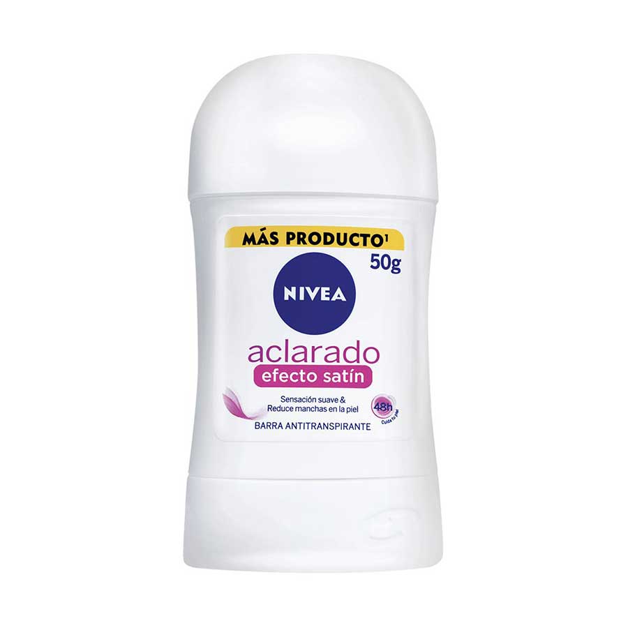 Imagen de  Desodorante Femenino NIVEA Aclarado Efecto Satín en Barra 99836 50 g