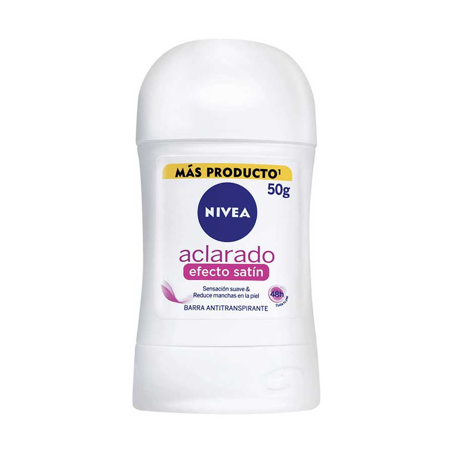 Imagen de Desodorante femenino nivea aclarado efecto satín en barra 50 g