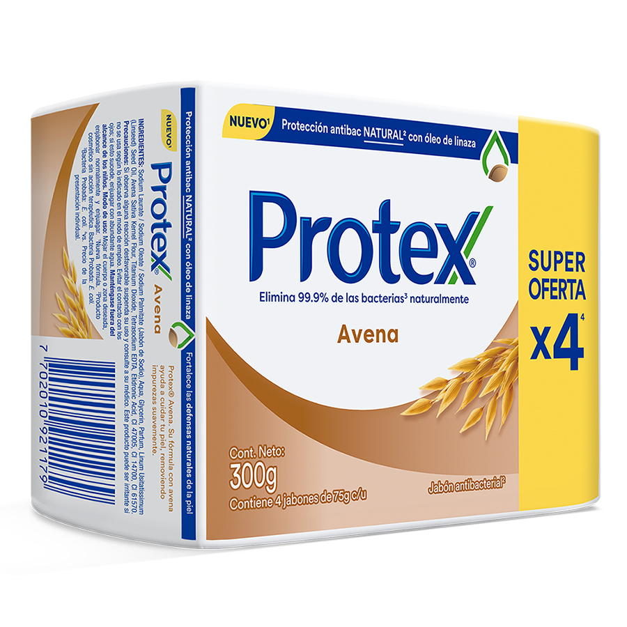 Imagen de Jabón en barra protex avena 4 unidades