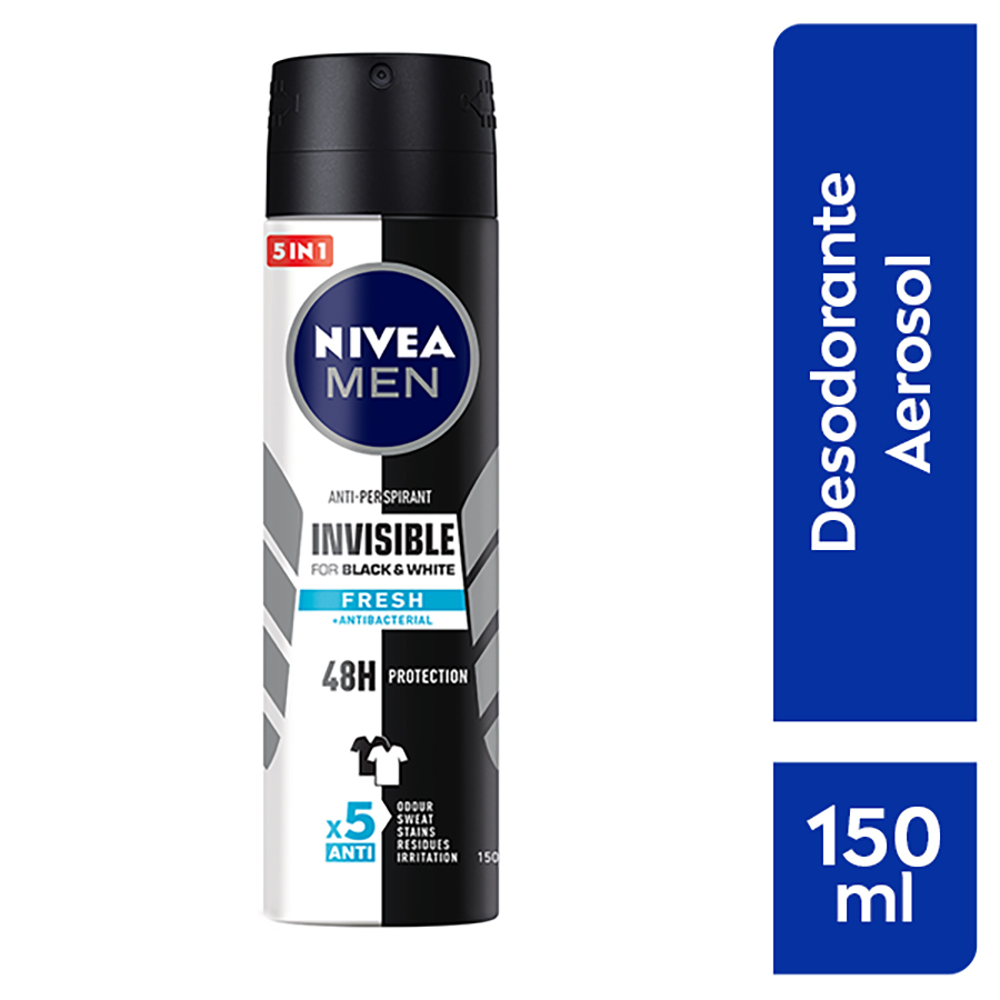 Imagen de  NIVEA DESOD NIVEA AER INVIS B&W MENx150ML 99859