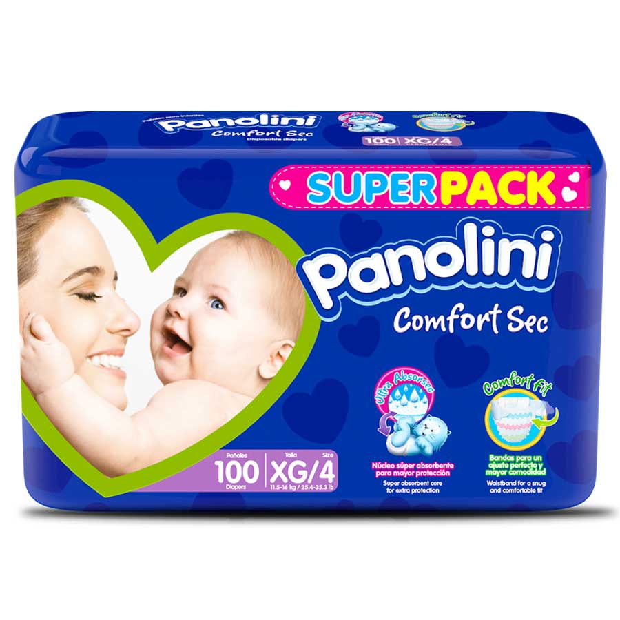 Imagen de Pañal panolini comfort sec x-large 100 unidades